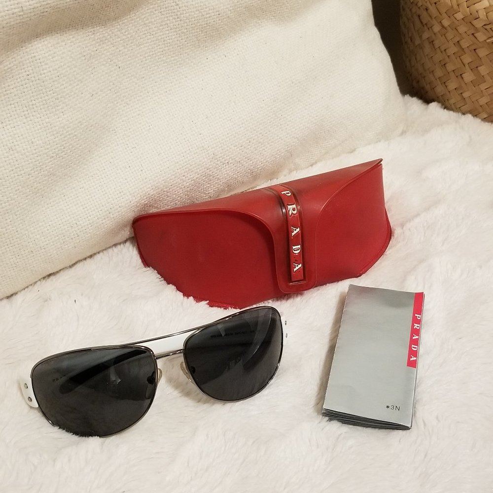Prada Sporty Aviator Sunglasses Linea Rossa
